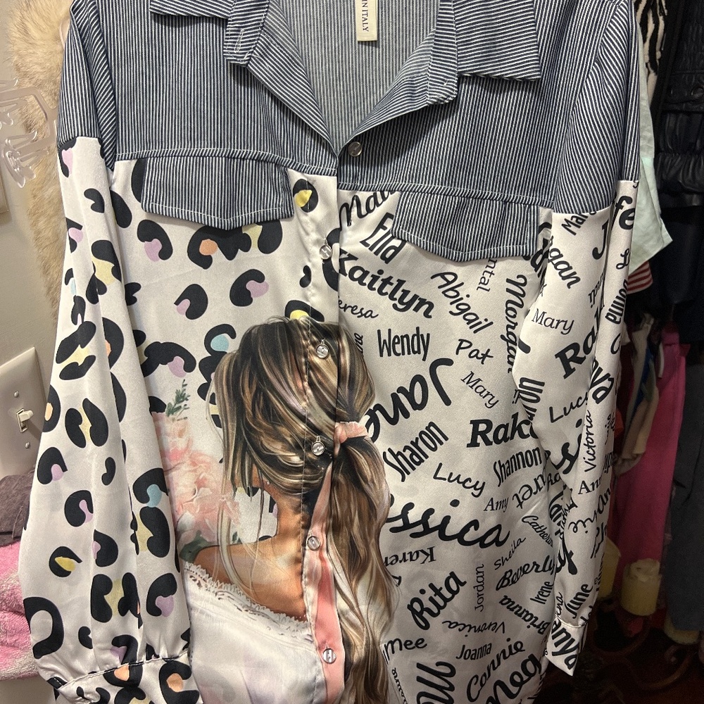 Posh summery shirt with head shots